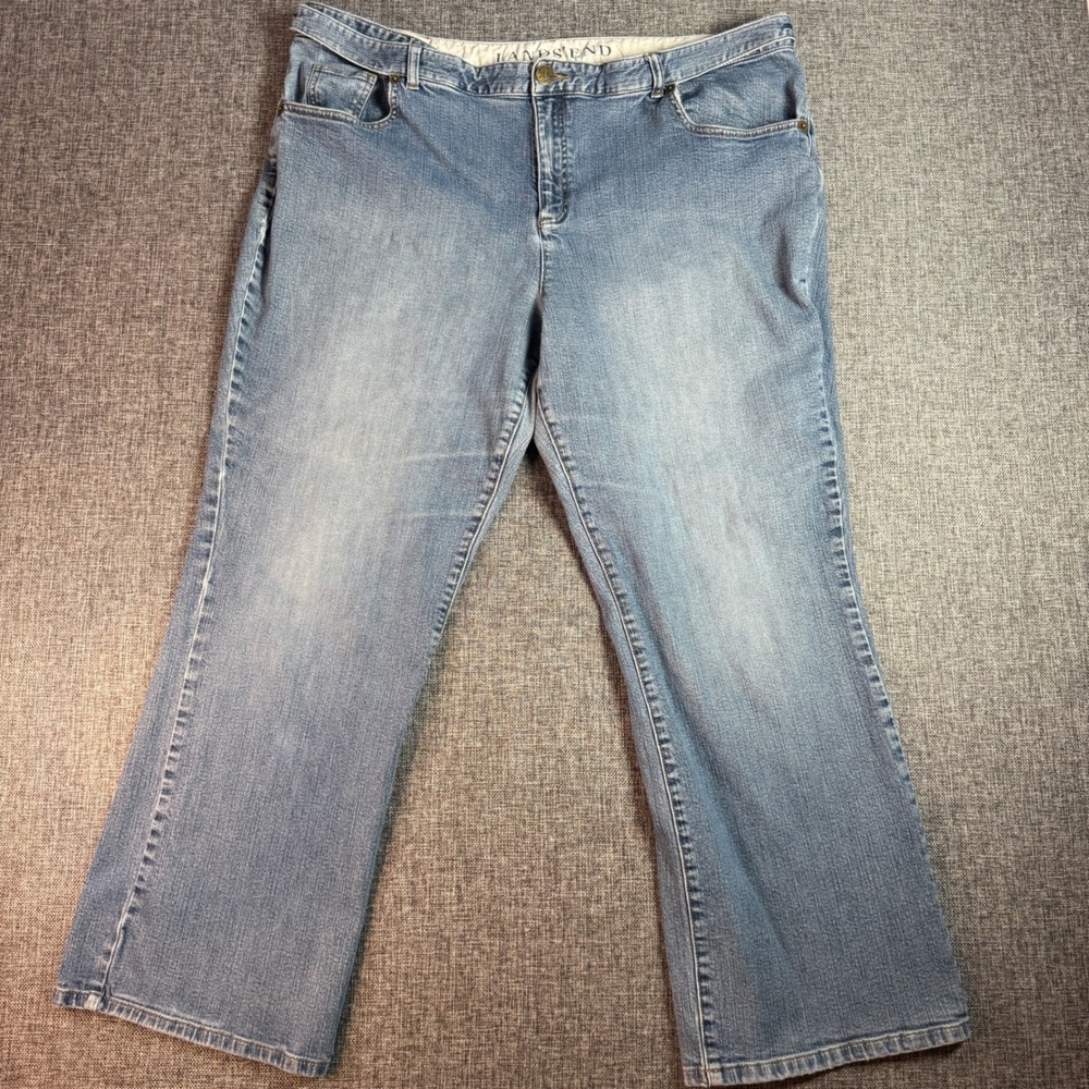 Womens Lands' End Jeans | Waist 20W | Light Blue Original Fit Modern Waist Denim